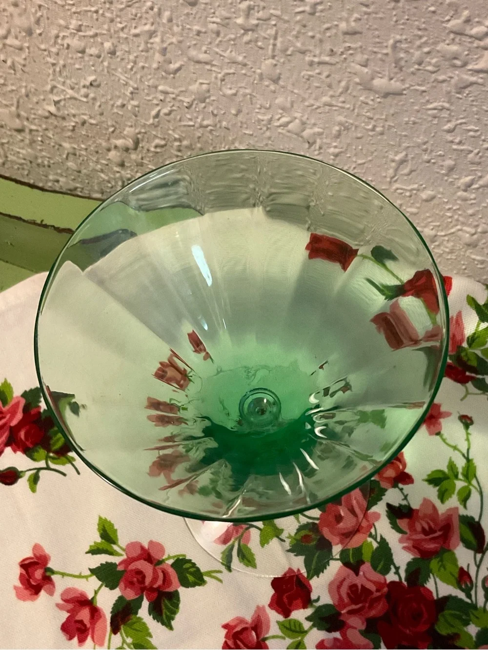 Vibrant Green Uranium martini glass
